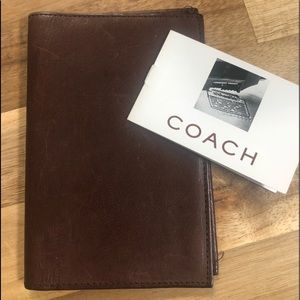 Coach Passport Wallet Case in Mahogany